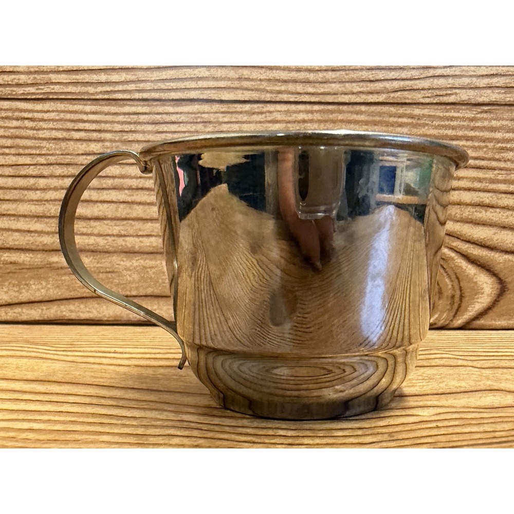 Cunit Baby Cup Silver Pewter Denmark‎ Elephant  W/handle - Picture 2 of 4